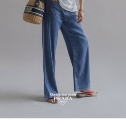 프** SUMMER 쿨링 포켓 데님 와이드 팬츠
