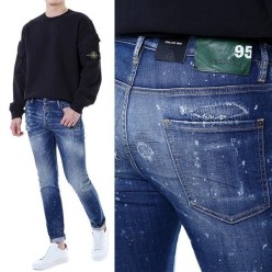 디**** 딥그린래더패치 페인트 스팟 슈퍼디스 덧댐 중청 워싱진 (쿨가이핏)