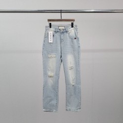 구* 자가드 타이거 연청 청바지