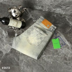루* 블루버튼 워싱 데님 팬츠