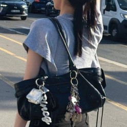 발**** 수입프리미엄급 여성 르 시티 백 이스트-웨스트 블랙
