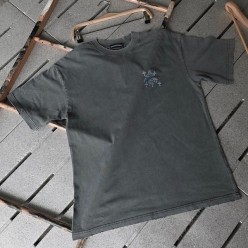 크* 피그먼트 멀티컬러 크로스 티셔츠