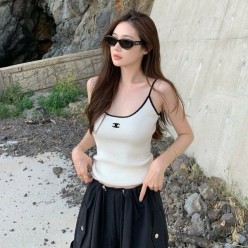 셀** 라인 배색 니트나시