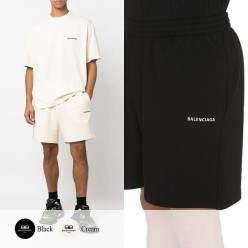 발**** 로고 자수 하프팬츠