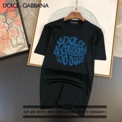 돌* 블루 라인 로고 티셔츠