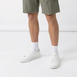 버** 원형 패치 카코 하프 팬츠