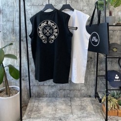 크* 블랙&화이트 로고 라운드 나시