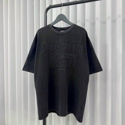베** XXXL 자수 반팔 티셔츠
