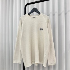 스** 래글런 써멀 와플 티셔츠