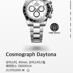 로** 데이토나 스틸 화이트