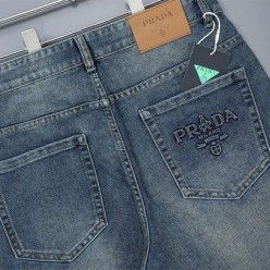 프** 밀라노 엠보자수 워싱 데님 팬츠