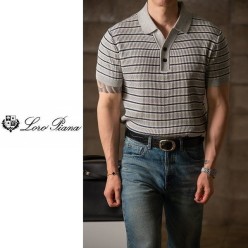 로* 피아나 바넬라 스트라이프 니트