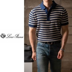 로* 피아나 바넬라 스트라이프 니트