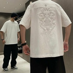 크* 백 단검 자수 티셔츠