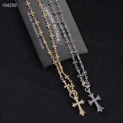 크* 타이니 CH 크로스 파베 세팅 네크리스 (Gold / Silver)