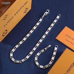 루* 모노그램 체인 링크 세트 (Necklace & Bracelet)