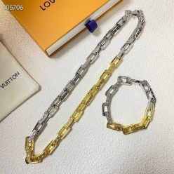 루* 모노그램 인그레이빙 체인 링크 콤비 세트