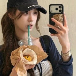 알***왕 빈티지 워싱 디스트레스드 로고 자수 볼캡