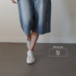 프** 8부 데님팬츠