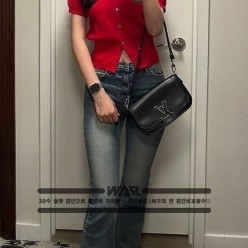 미*** MIU 렌스 브이넥 반팔 가디건
