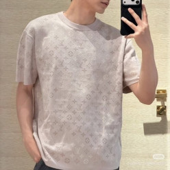 루* 모노그램 풀오버 반팔 니트