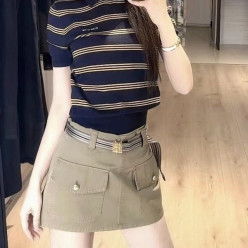 미*** 자가드 스트라이프 폴로 니트➡수입최고급