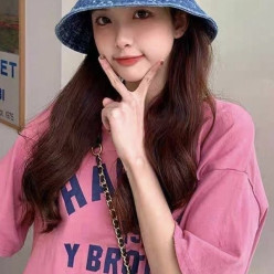 루* 모노그램 데님 자가드 버킷햇 ✔수입