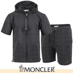로고패치 체크 린넨 후드 셋업