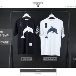 톰* 돌핀 프린팅 라운드 반팔