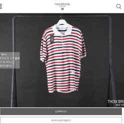 톰* 마린 스트라이프 니트폴로