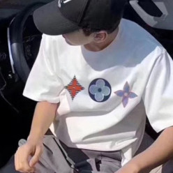 루* 멀티 모노그램 나염 반팔티