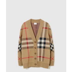 체크 울 블렌드 가디건
