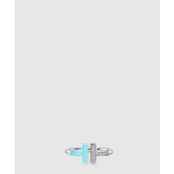 다이아몬드와 터쿼이즈 와이어 링