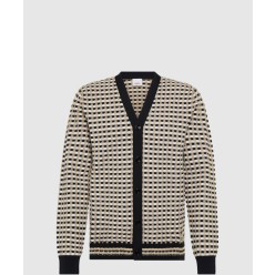 체크 코튼 블렌드 가디건