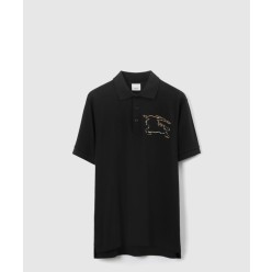 체크  코튼 폴로셔츠