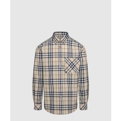 체크 로고 셔츠