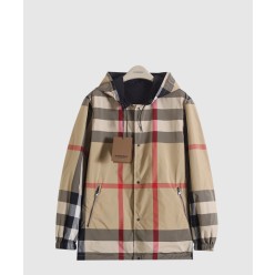 체크 쇼트 코트