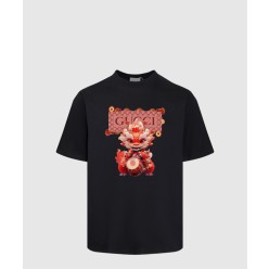 프린트 면 티셔츠