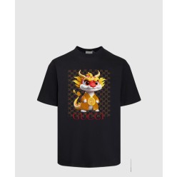 프린트 면 티셔츠