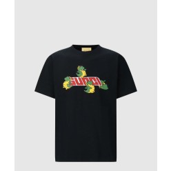 프린트 면 티셔츠