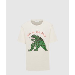 프린트 면 티셔츠