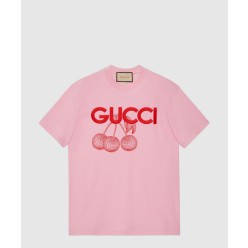 프린트 면 티셔츠