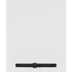 스퀘어 버클을 장식한 유광 박스 생 로랑 가죽 소재의  벨트 634437