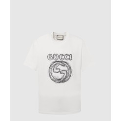 프린트 면 티셔츠