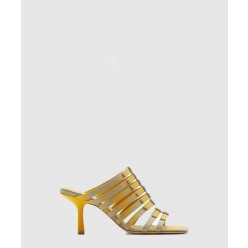 체크 코튼 스텝 샌들 80774701