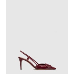 브이로고 시그니처 페이턴트 레더 힐 슬링백 펌프스 보르도 3W2S0R