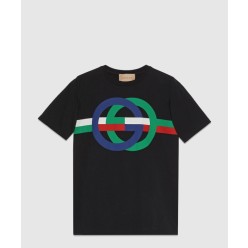 프린트 코튼 티셔츠