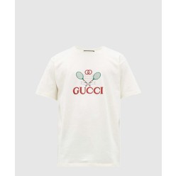 프린트 면 티셔츠