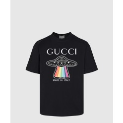 프린트 면 티셔츠