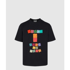 프린트 면 티셔츠